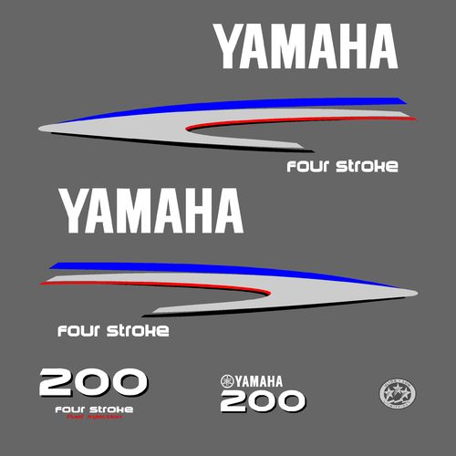 1 kit stickers YAMAHA 200cv serie 2