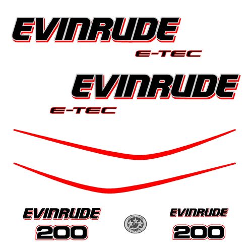 1 kit stickers EVINRUDE 200 cv serie 3