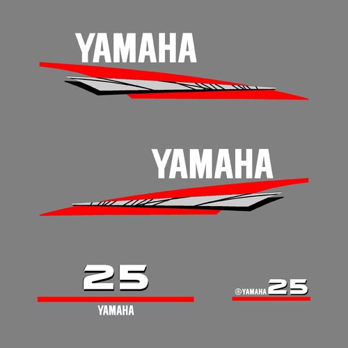 1 kit stickers YAMAHA 25cv serie 6