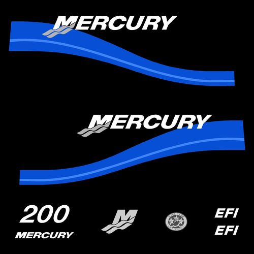 kit stickers MERCURY 200cv EFI serie 2 D