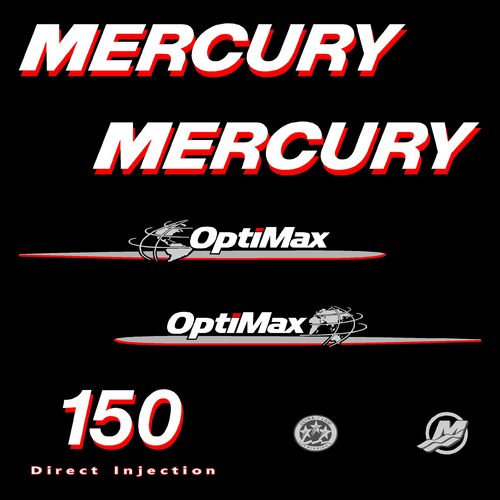 1 kit stickers MERCURY 150cv Optimax serie 1