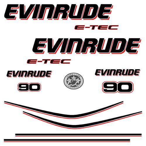 kit stickers EVINRUDE 90cv etec serie 4