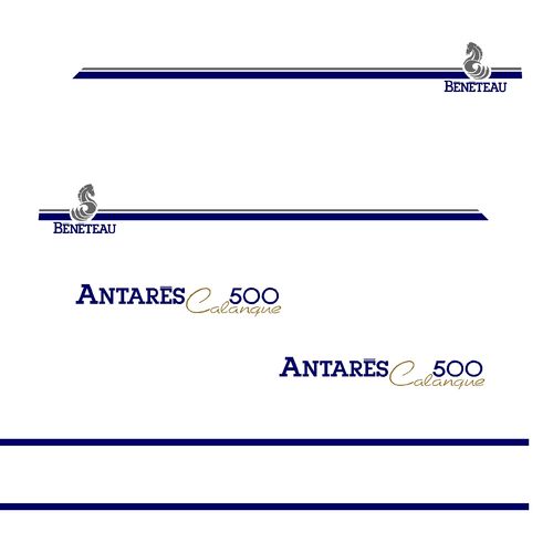 kit stickers BENETEAU ANTARES CALANQUE 500 ref 56