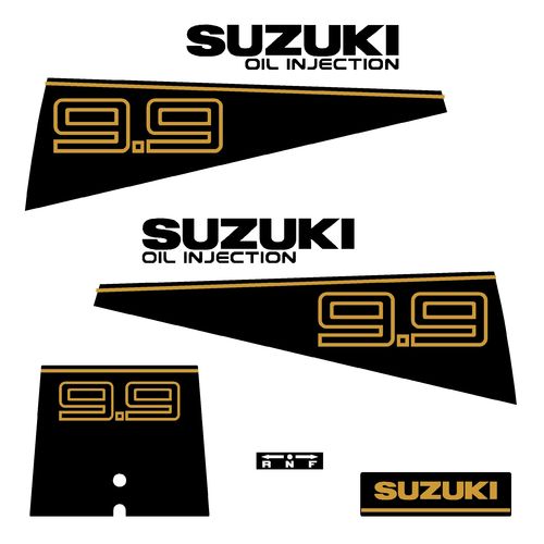 1 Kit stickers SUZUKI 9.9 cv oil injection serie 8