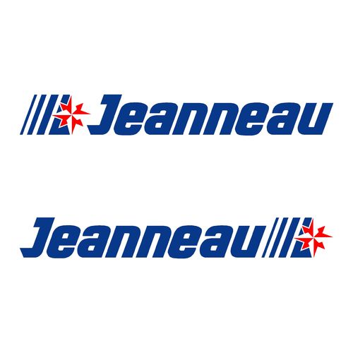 2 stickers JEANNEAU ref 58
