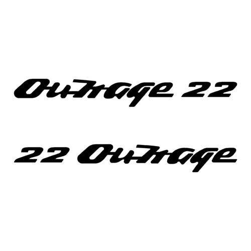 2 Stickers BOSTON WHALER OUTRAGE 22 ref 11