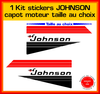 1 kit sticker JOHNSON capot moteur ref 1 série 5 hors bord bateau barque pêche