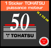 1 sticker TOHATSU 50 cv serie 1 moteur hors bord in bord bateau barque jet ski
