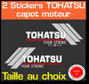 2 stickers TOHATSU ref 3 serie 1capot moteur hors bord bateau pêche jet voilier