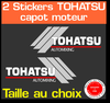 2 stickers TOHATSU ref 5 serie 1capot moteur hors bord bateau pêche jet voilier