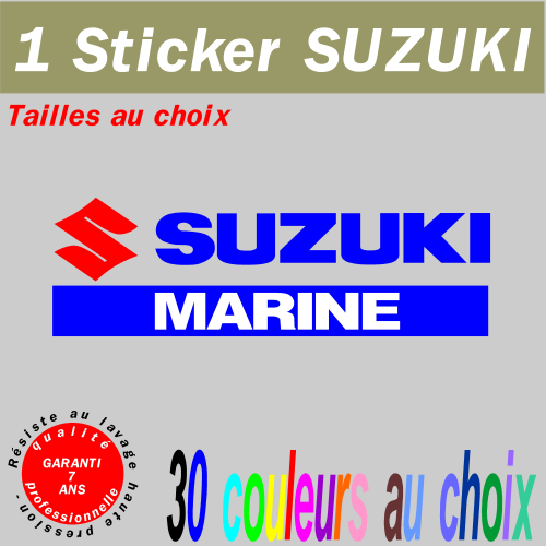 Sticker SUZUKI MARINE ref 8 moteur hors bord in bord bateau barque jet ski et autres