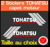 2 stickers TOHATSU ref 2 serie 1capot moteur hors bord bateau pêche jet voilier