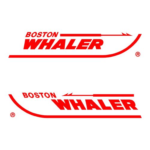 2 Stickers BOSTON WHALER ref 1 bateau pêche nautisme autocollant
