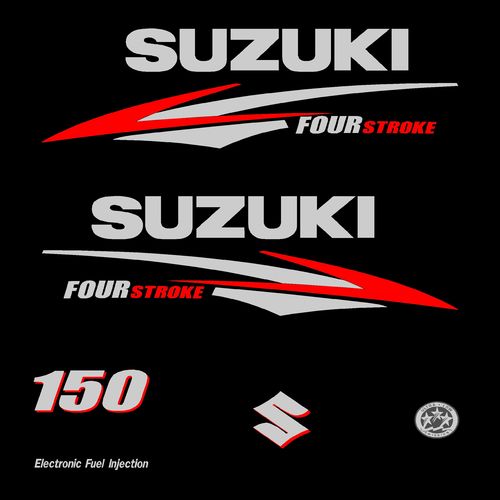 1 kit stickers SUZUKI 150cv serie 2 pour capot moteur