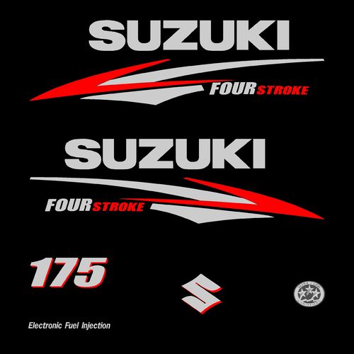 1 kit stickers SUZUKI 175cv serie 2 pour capot moteur