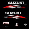 1 kit stickers SUZUKI 200cv serie 2 pour capot moteur