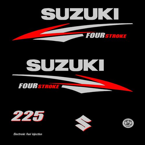 1 kit stickers SUZUKI 225cv serie 2 pour capot moteur
