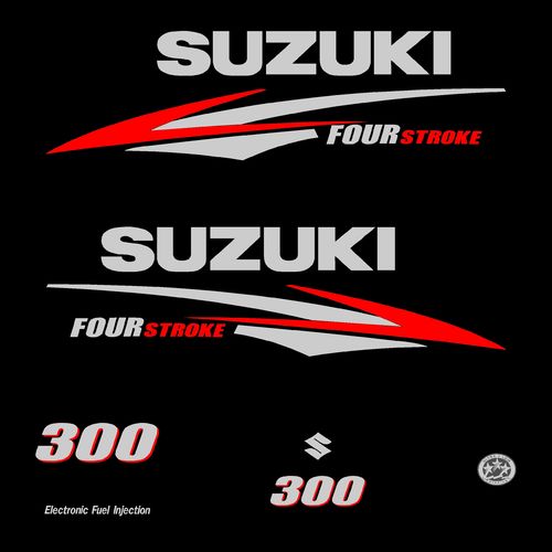 1 kit stickers SUZUKI 300cv serie 2 pour capot moteur