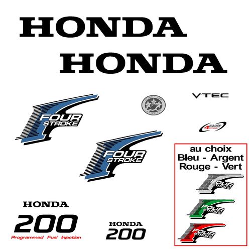 1 kit Stickers HONDA 200 cv serie 2