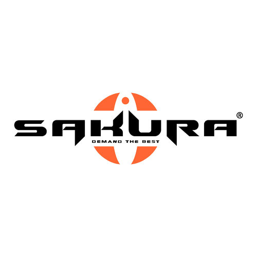 sticker SAKURA ref 1 marque de matériel pêche autocollant sponsor