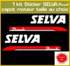 2 stickers SELVA Dorado serie 1 moteur hors bord bateau