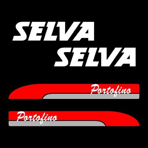 2 stickers SELVA Portofino serie 1 moteur hors bord bateau
