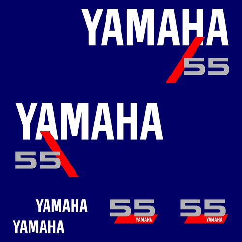 1 kit stickers YAMAHA 55cv serie 4 bis pour capot moteur