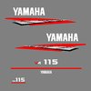 1 kit stickers YAMAHA 115cv V4 serie 6 pour capot moteur