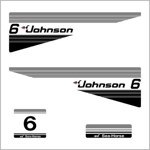 1 kit stickers JOHNSON 6CV serie 5
