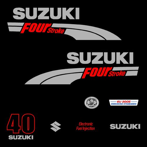 1 kit stickers SUZUKI 40 cv serie 1