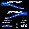 1 kit stickers MERCURY 150 cv Optimax Saltwater serie 2