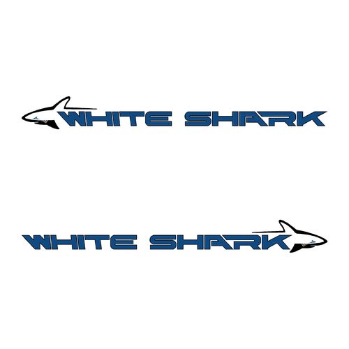 2 Stickers WHITE SHARK KELT ref 5