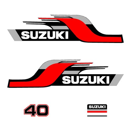 1 kit stickers SUZUKI 40 cv serie 9