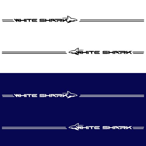 2 Stickers WHITE SHARK 205 KELT ref 7