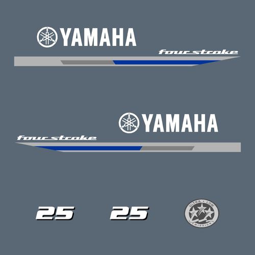 1 kit stickers YAMAHA 25 cv serie 1