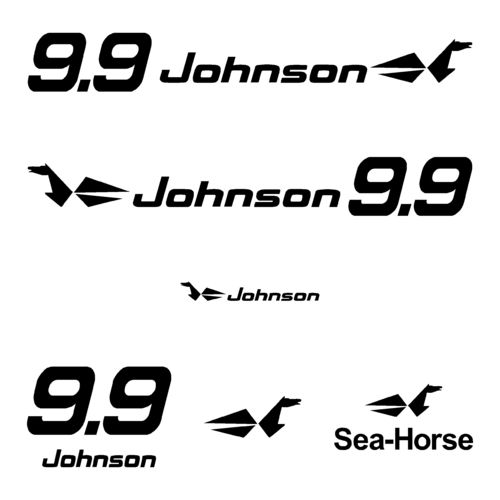 kit stickers JOHNSON 9.9 cv serie 0