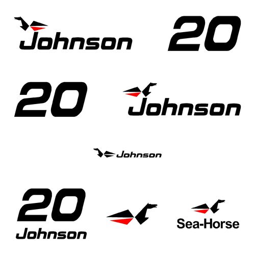 kit stickers JOHNSON 20 cv serie 0