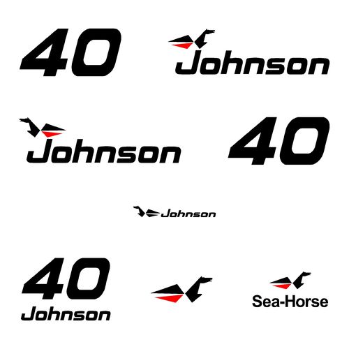 kit stickers JOHNSON 40 cv serie 0