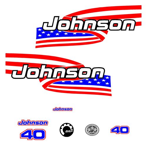 kit stickers JOHNSON 40 cv serie 6