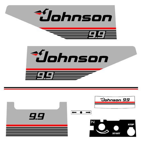 kit stickers JOHNSON 9.9cv serie 9