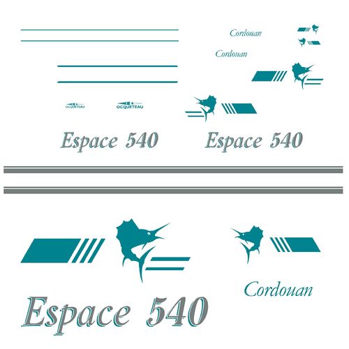 kit stickers OCQUETEAU ESPACE 540 ref 40