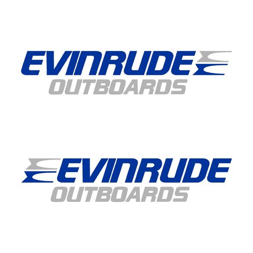 2 stickers EVINRUDE OUTBOARDS ref 3