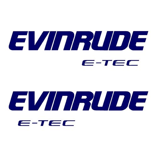 2 stickers EVINRUDE E-TEC ref 7