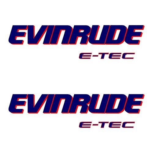 2 stickers EVINRUDE E-TEC ref 8