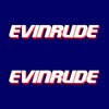 2 stickers EVINRUDE serie 1