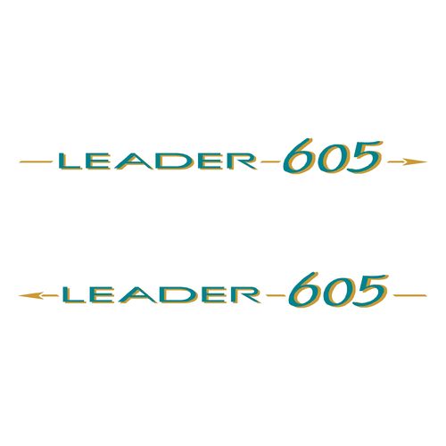 2 stickers LEADER 605 ref 52 JEANNEAU