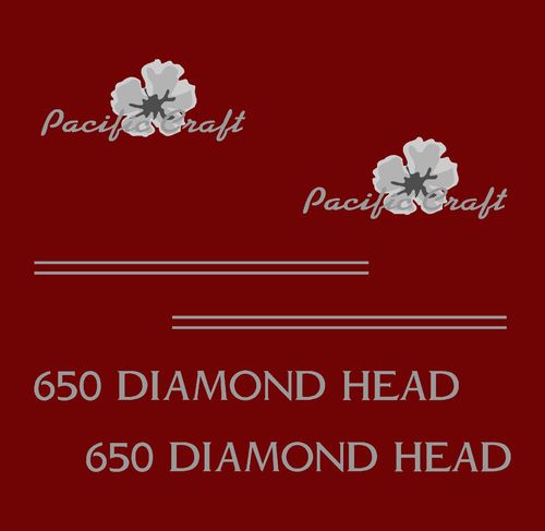 1 kit stickers PACIFIC CRAFT ref 8 diamond head 650
