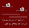 1 kit stickers PACIFIC CRAFT ref 8 diamond head 650