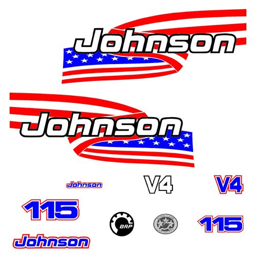 kit stickers JOHNSON 115 cv serie 6