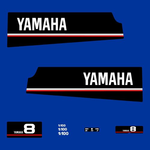 1 kit stickers YAMAHA 8 cv serie 5